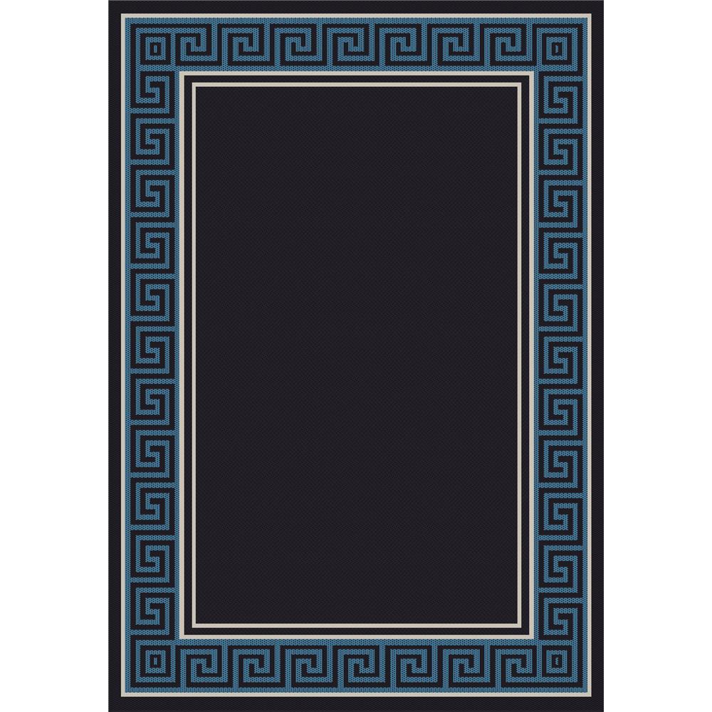 Dynamic Rugs 0720-6g38 Piazza 7 Ft. 10 In. X 10 Ft. 10 In. Rectangle Rug in Black/Blue